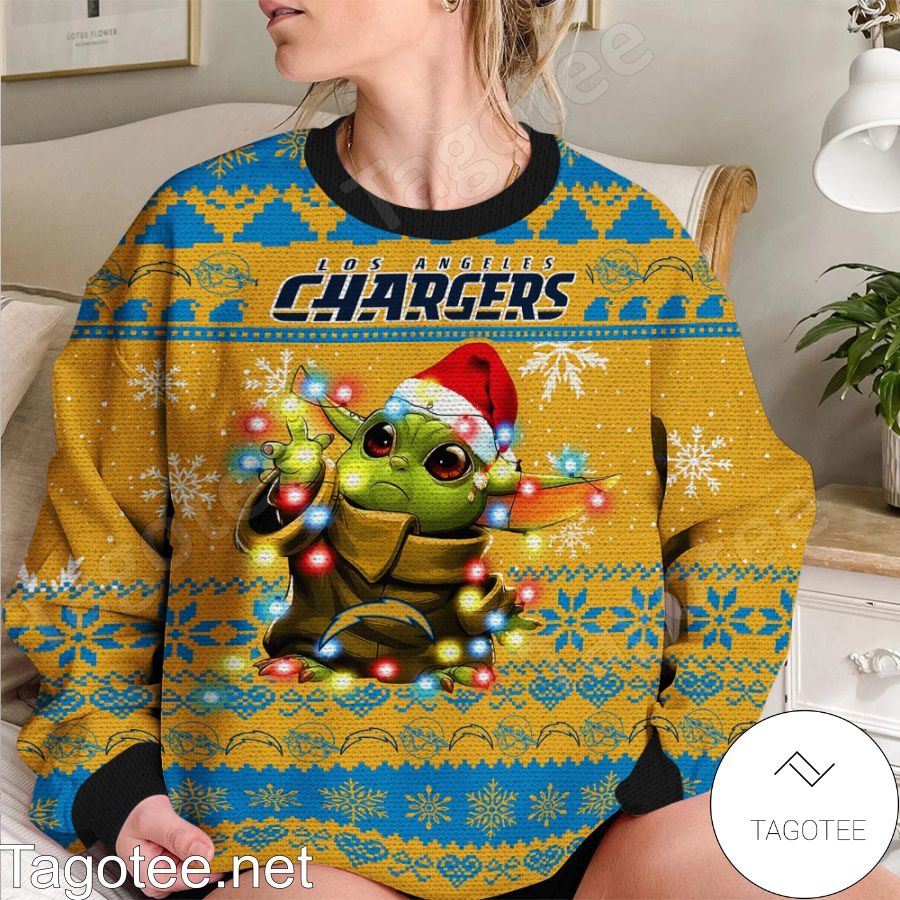 Los Angeles Chargers Baby Yoda Star Wars NFL Ugly Christmas