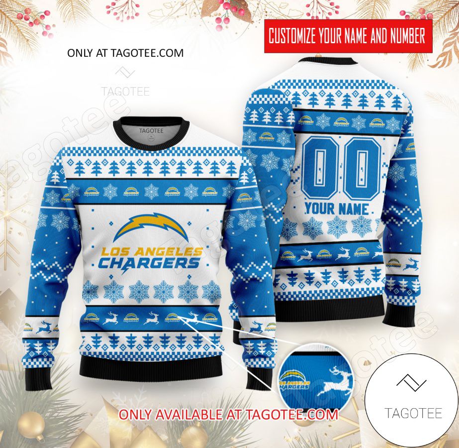 Los Angeles Chargers Custom Ugly Christmas Sweater - EmonShop