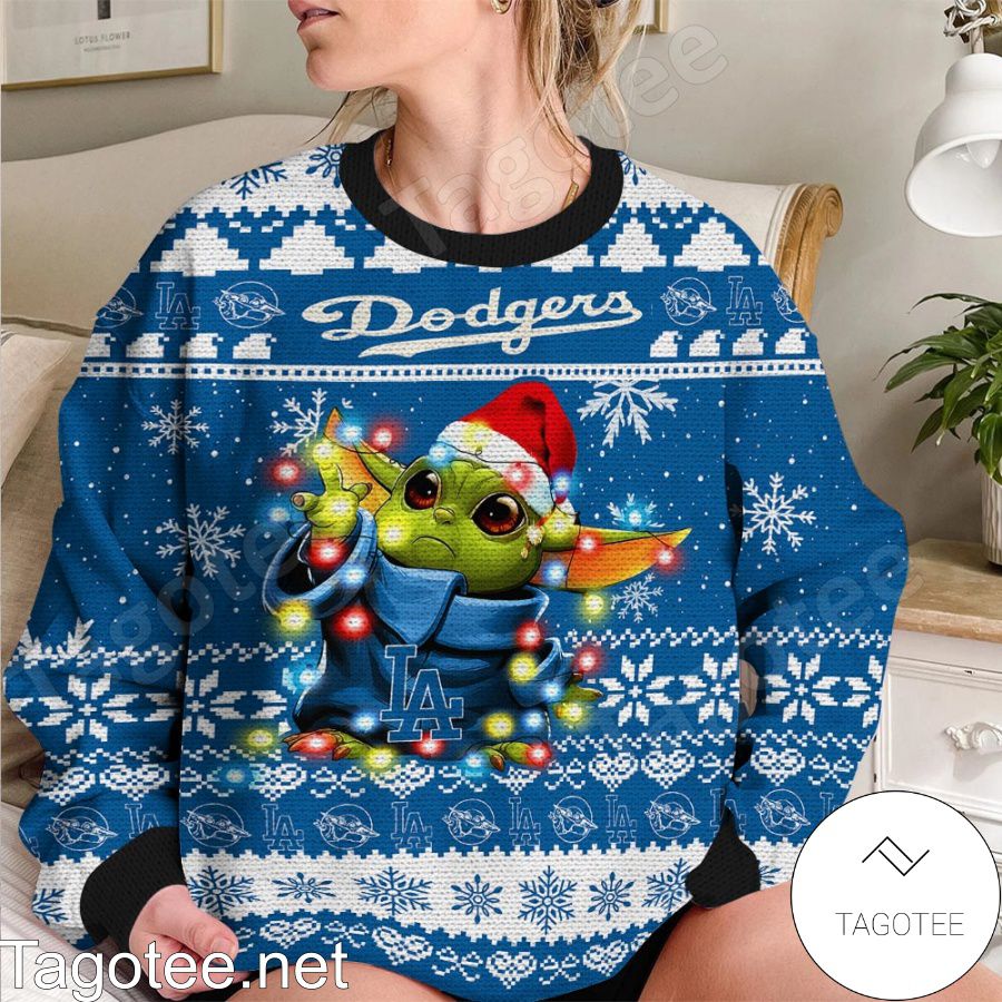 Los Angeles Dodgers Baby Yoda Star Wars MLB Ugly Christmas Sweater