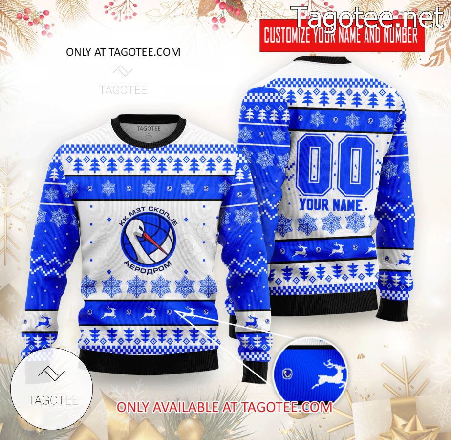 MZT Skopje Basketball Custom Ugly Christmas Sweater - MiuShop