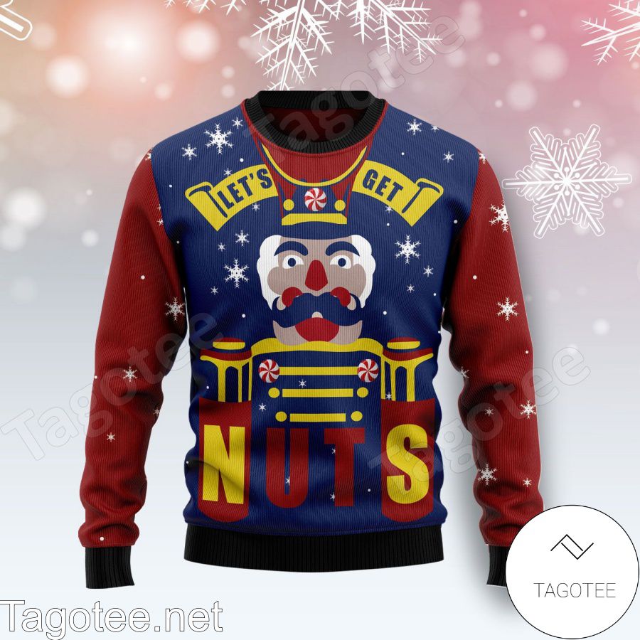 Major Mint The Nutcracker Let's Get Nuts Xmas Ugly Christmas Sweater