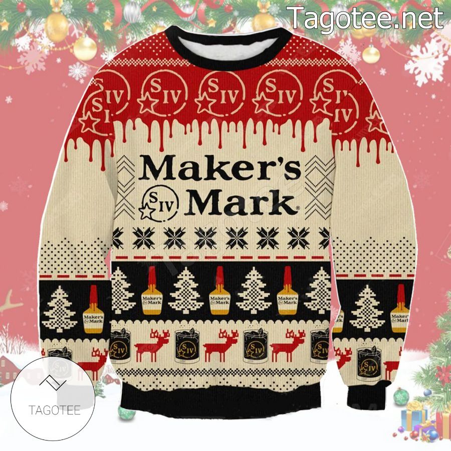 Maker's Mark Bourbon Holiday Ugly Christmas Sweater