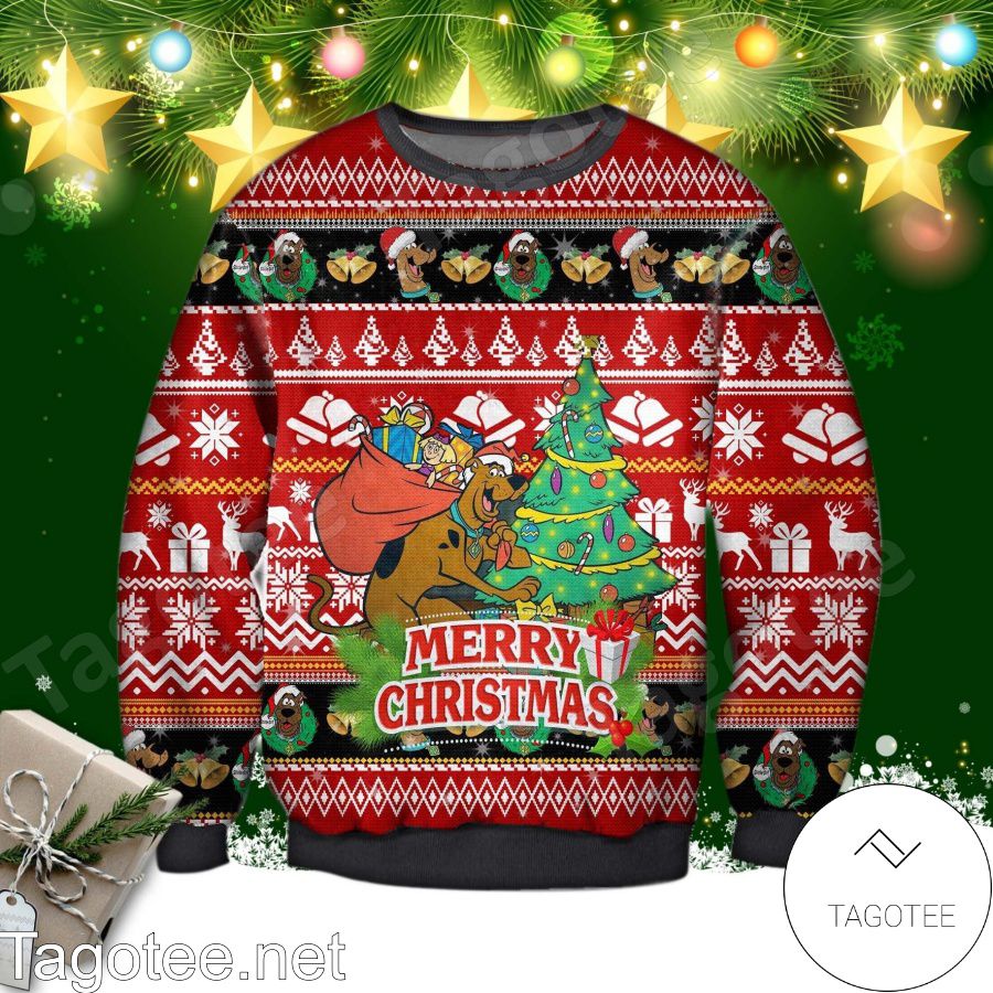 Merry Christmas Scooby-Doo Ugly Christmas Sweater - Tagotee