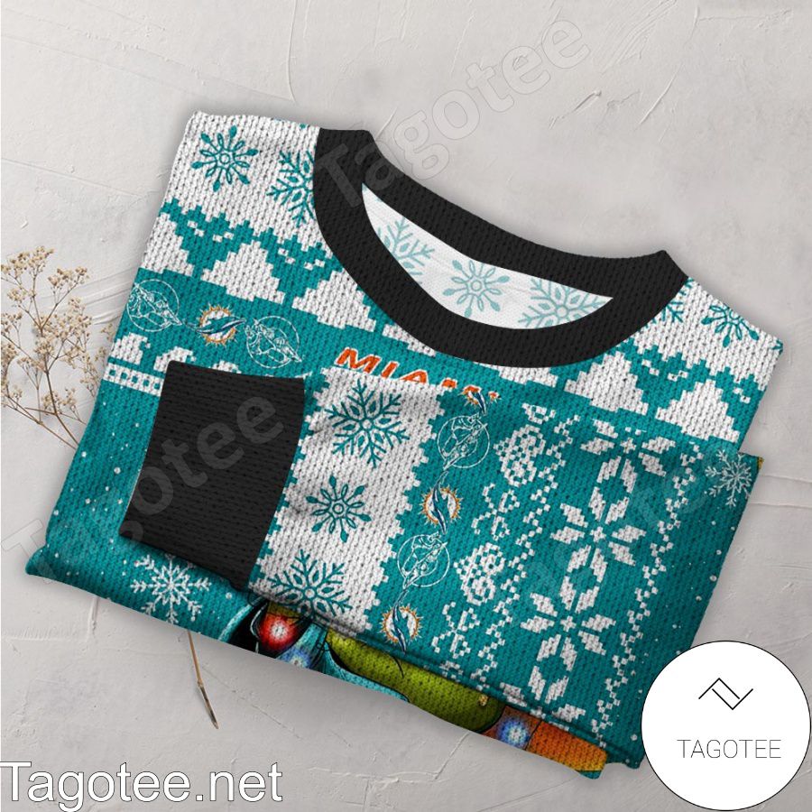 Miami Dolphins Christmas Pattern Ugly Christmas Sweater