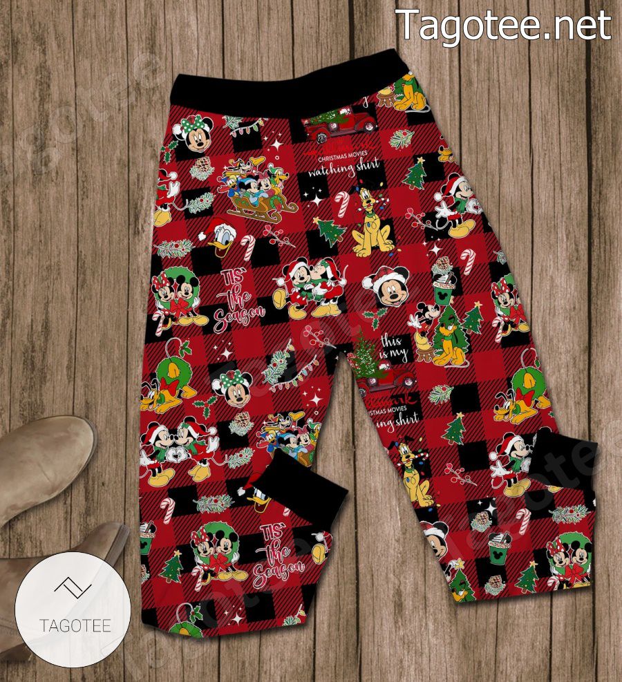 Mickey And Friends This Is My Hallmark Christmas Movie Watching Pajamas Set b