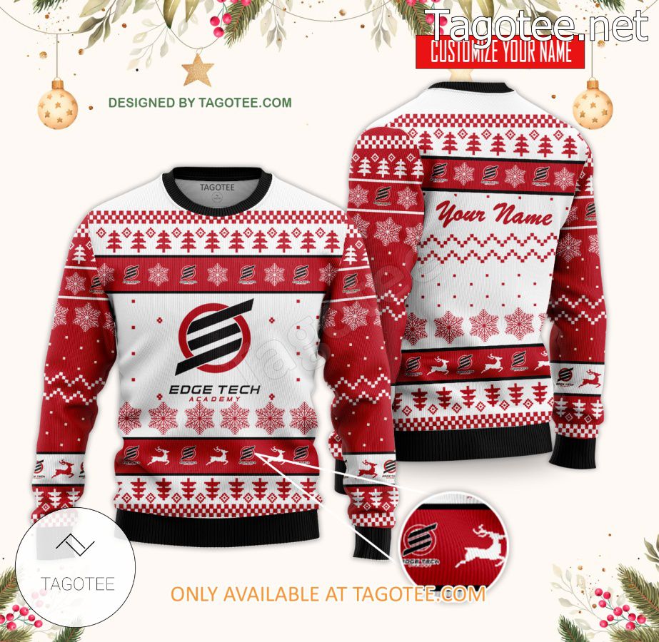 Miller-Motte College-Edge Tech Academy Custom Ugly Christmas Sweater - BiShop