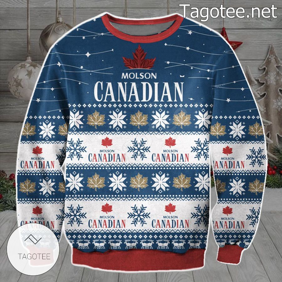 Molson Canadian Beer Logo Holiday Ugly Christmas Sweater
