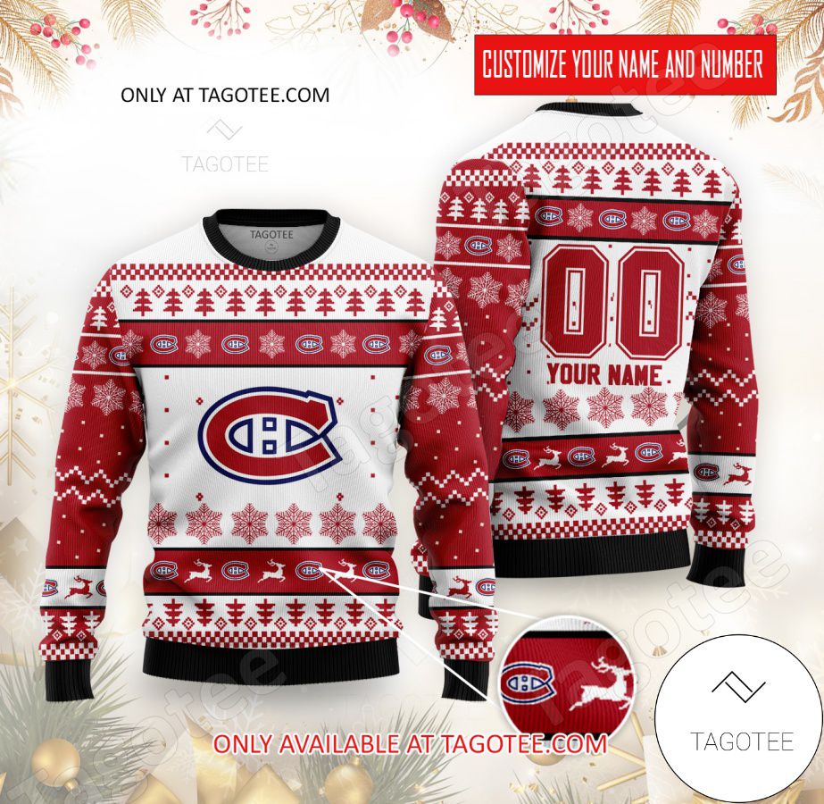 Montreal Canadiens Hockey Custom Ugly Christmas Sweater - EmonShop