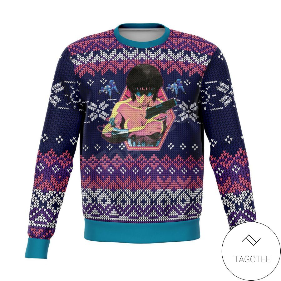 Motoko Kusanagi Ghost In The Shell Premium Manga Anime Xmas Ugly Christmas Sweater
