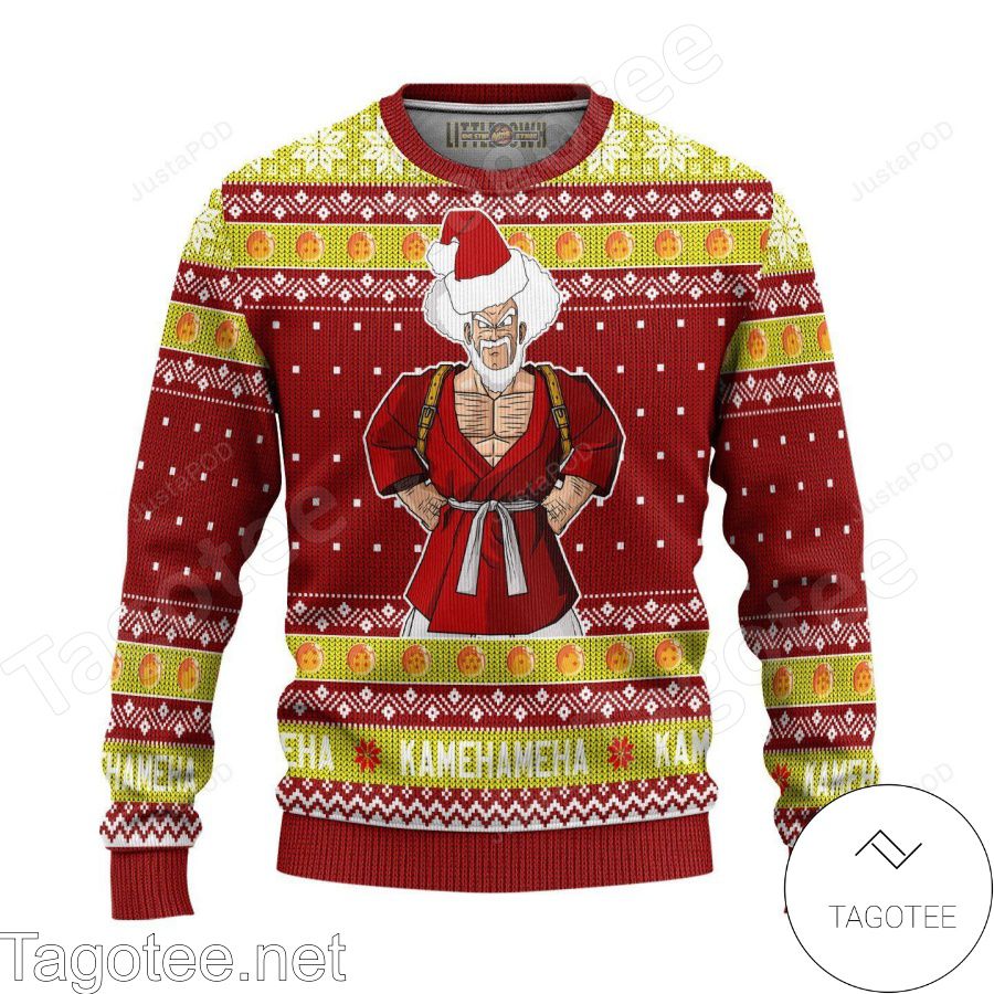 Mr Satan Dragon Ball Z Manga Anime Holiday Ugly Christmas Sweater