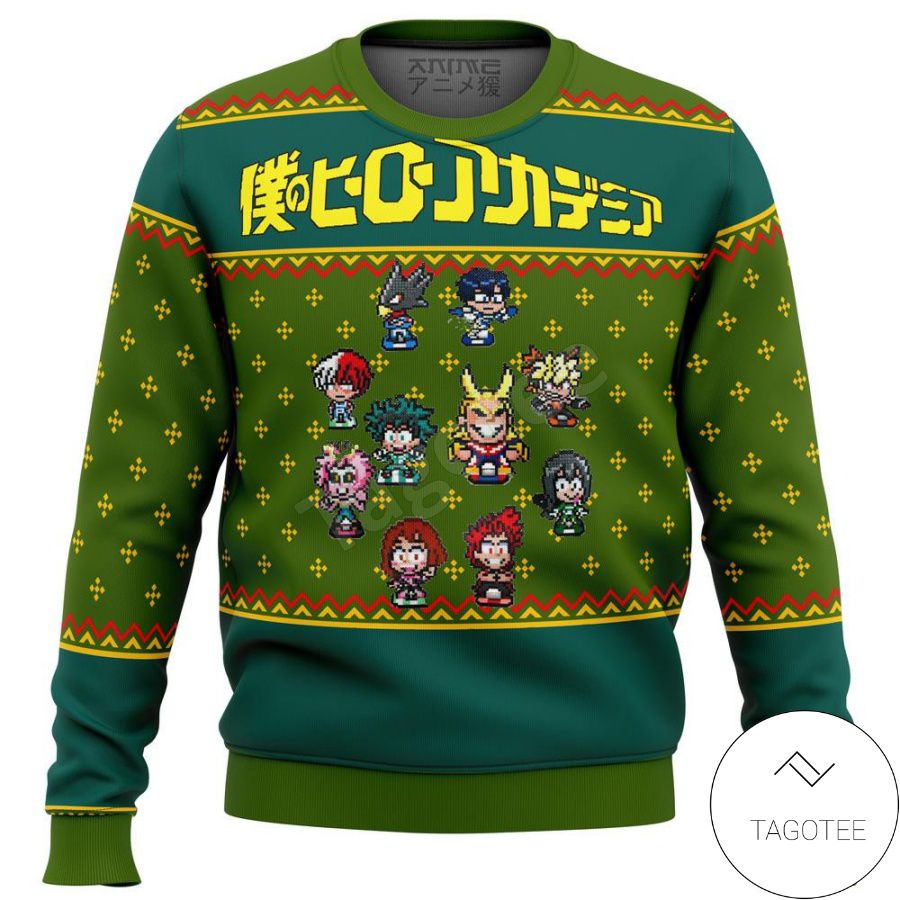 My Hero Academia Sprites Manga Anime Xmas Ugly Christmas Sweater - Tagotee