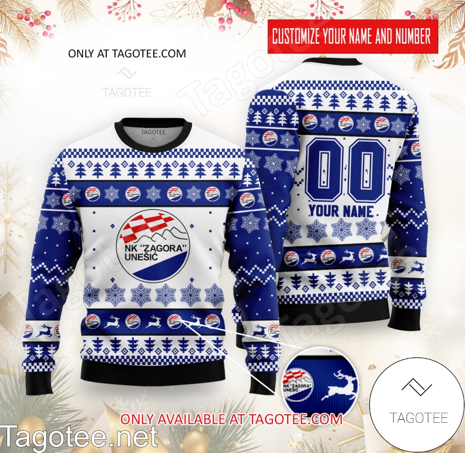 NK Zagora Unešić Custom Ugly Christmas Sweater - EmonShop