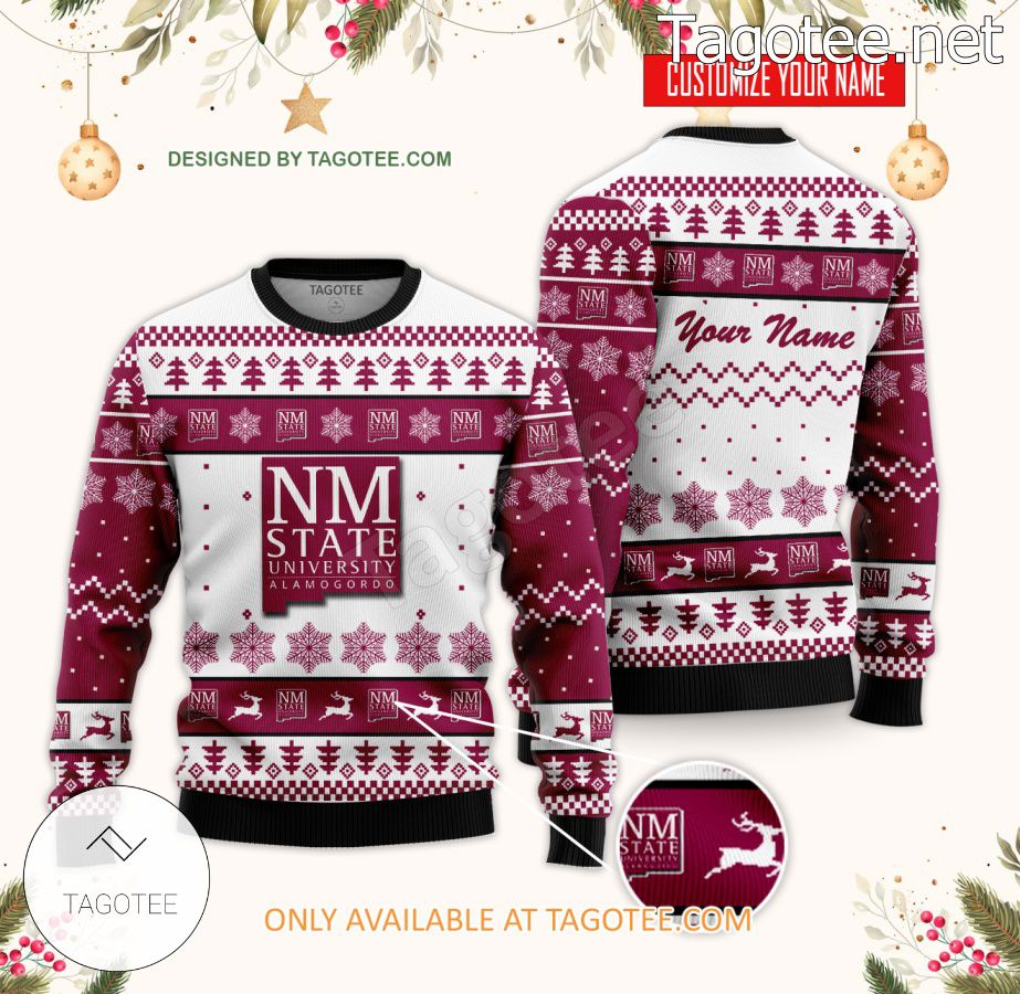 New Mexico State University-Alamogordo Custom Ugly Christmas Sweater - BiShop