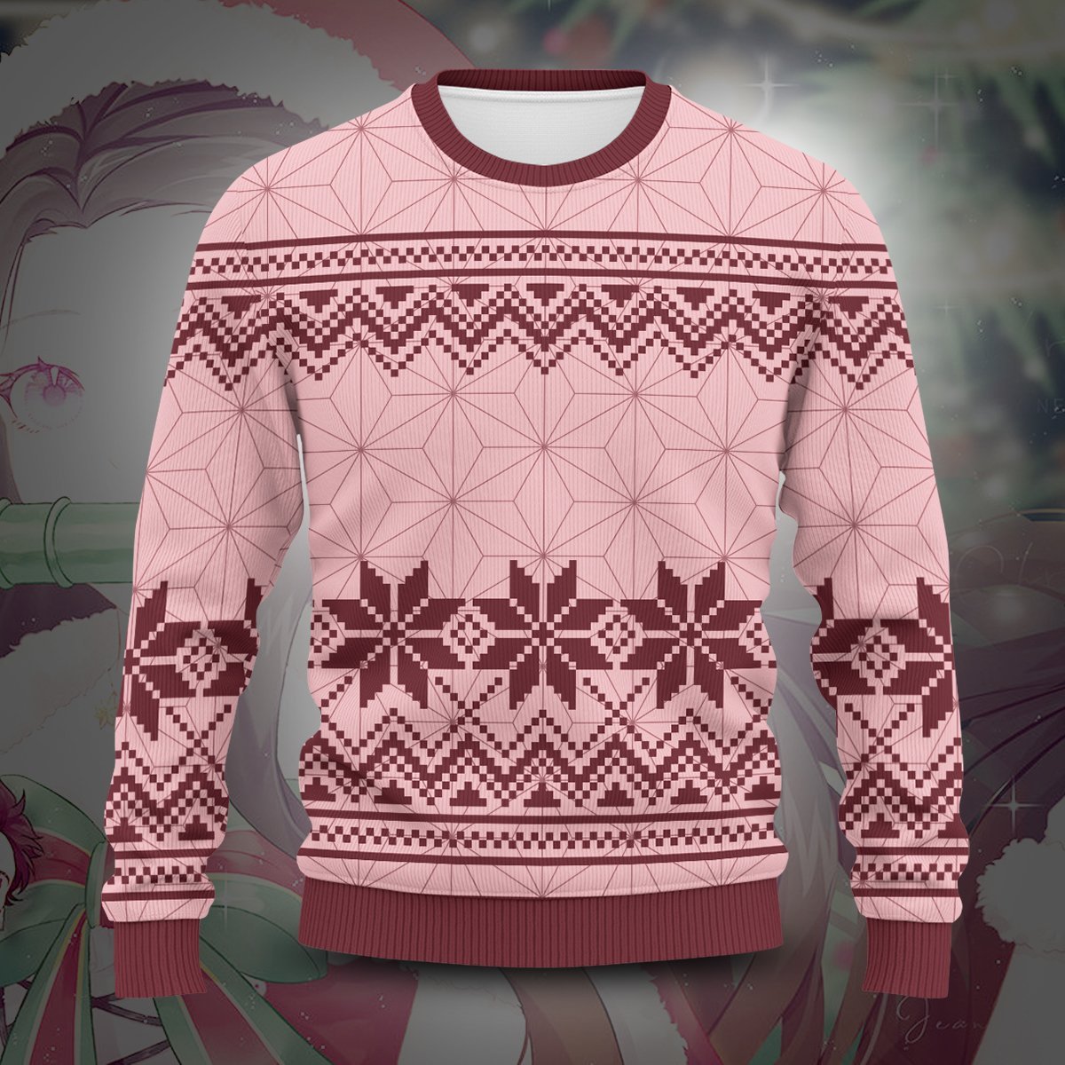 Nezuko Kamado Demon Slayer: Kimetsu No Yaiba Xmas Ugly Christmas Sweater