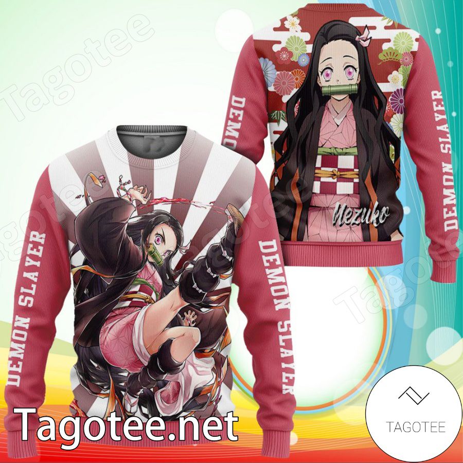 Nezuko Kamado Kimetsu No Yaiba Demon Slayer Anime Xmas Ugly Christmas 