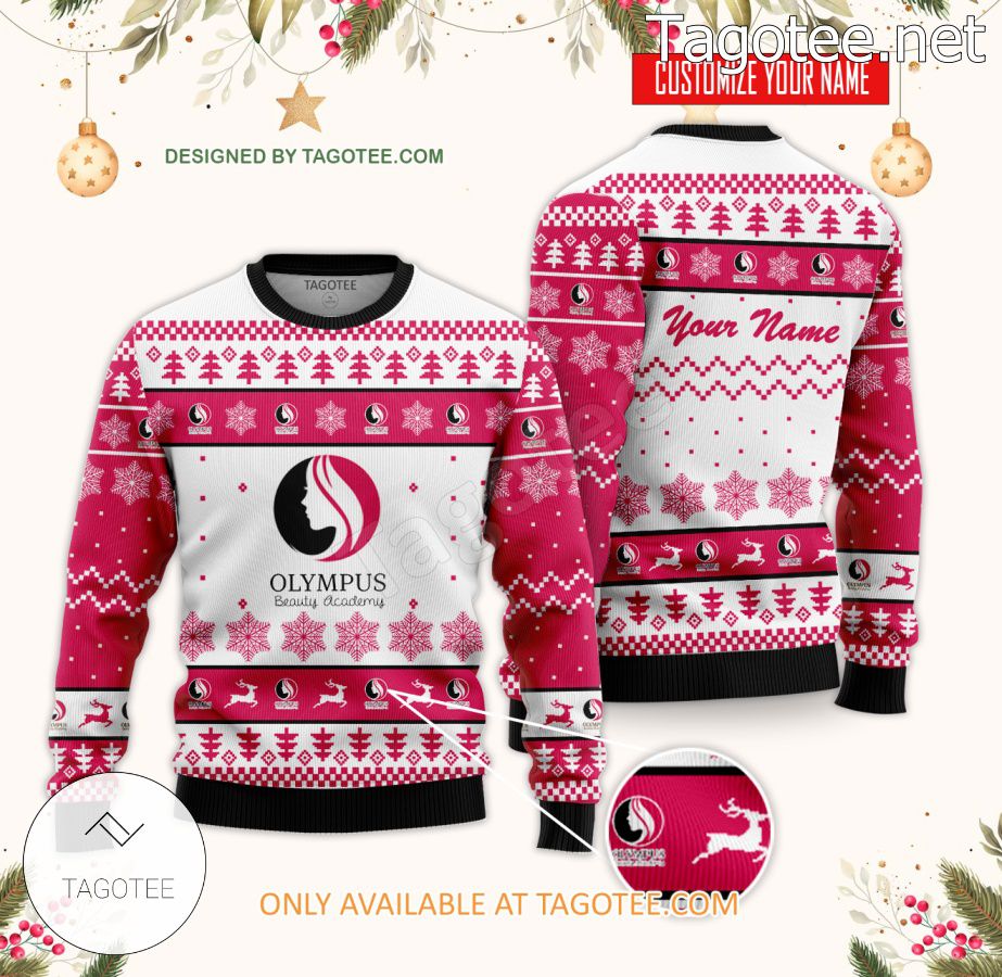 Olympian Academy of Cosmetology Custom Ugly Christmas Sweater - BiShop