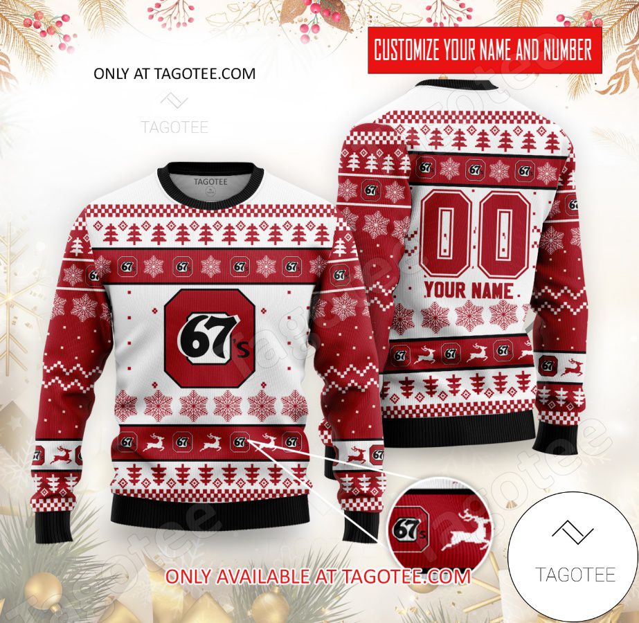 Ottawa-67's Hockey Custom Ugly Christmas Sweater - EmonShop