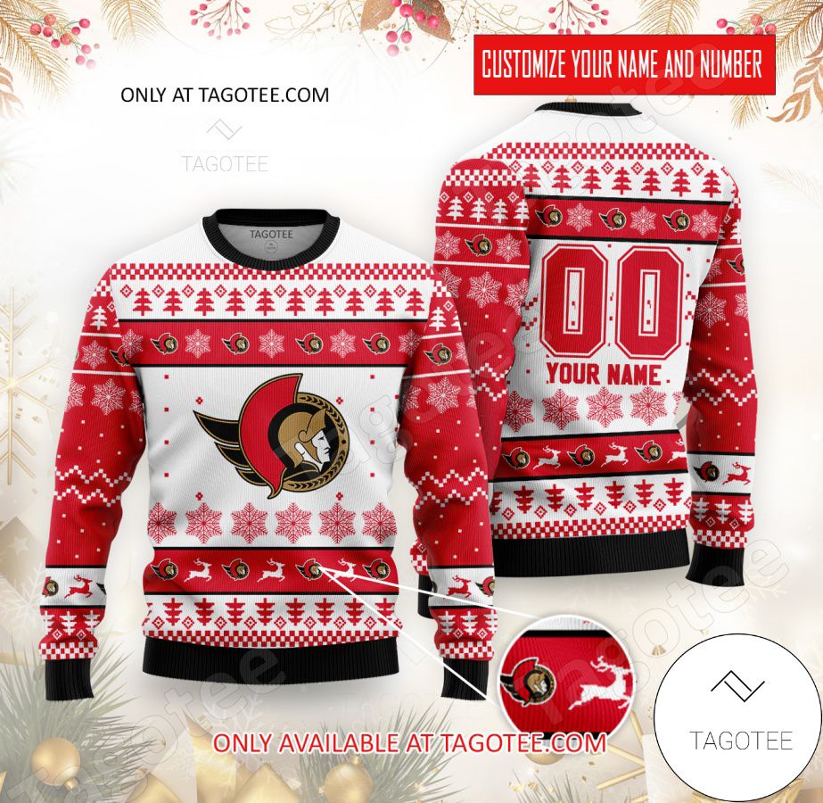 Christmas Gift NHL Ottawa Senators Logo With Funny Grinch Men And