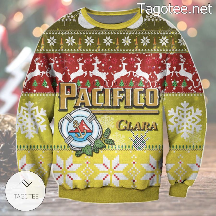 Pacifico Clara Beer Holiday Ugly Christmas Sweater