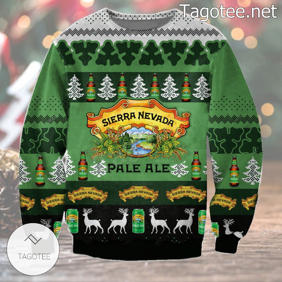 Pale Ale Beer Sierra Nevada Brewing Logo Holiday Ugly Christmas Sweater