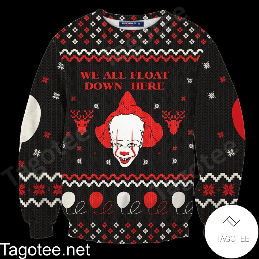 Pennywise We All Float Xmas Ugly Christmas Sweater