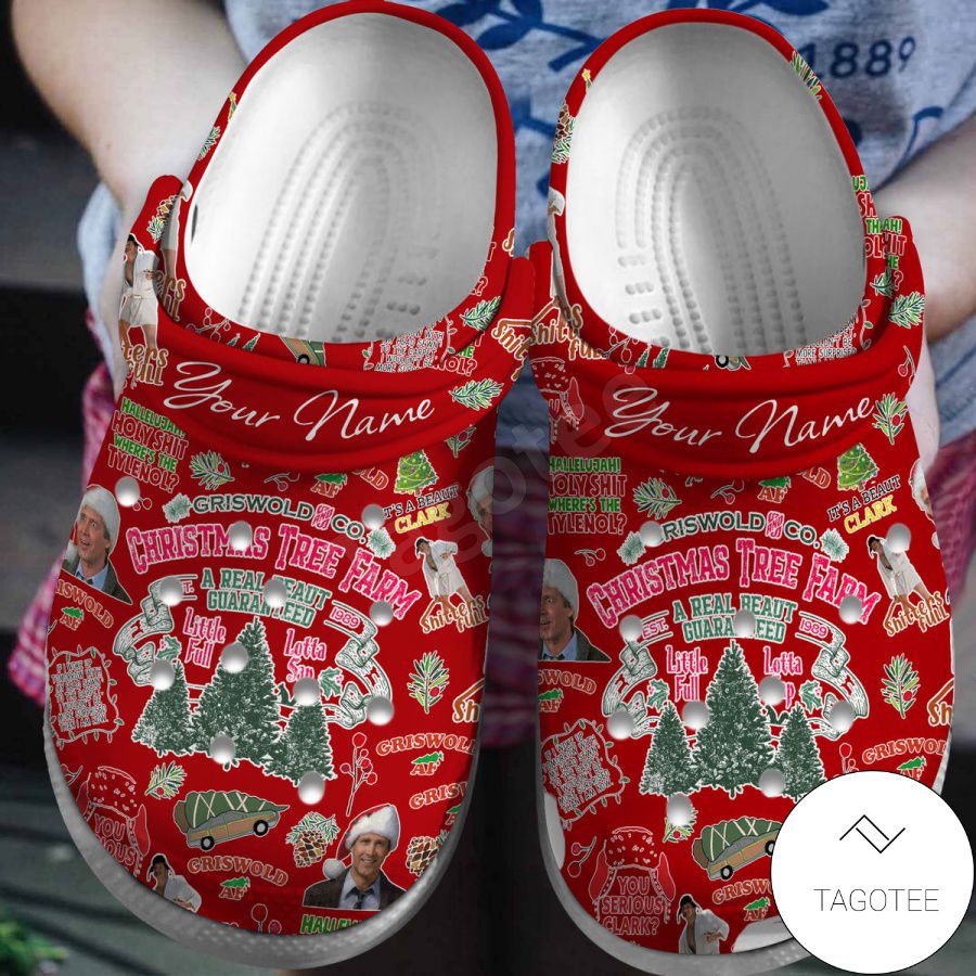 Personalized Griswold Co. Christmas Tree Farm Crocs Clogs a