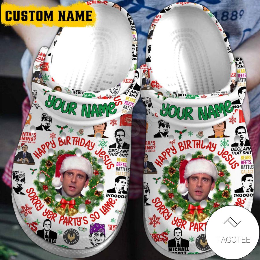 Personalized Happy Birthday Jesus Sorry Your Party's So Lame Crocs Clogs
