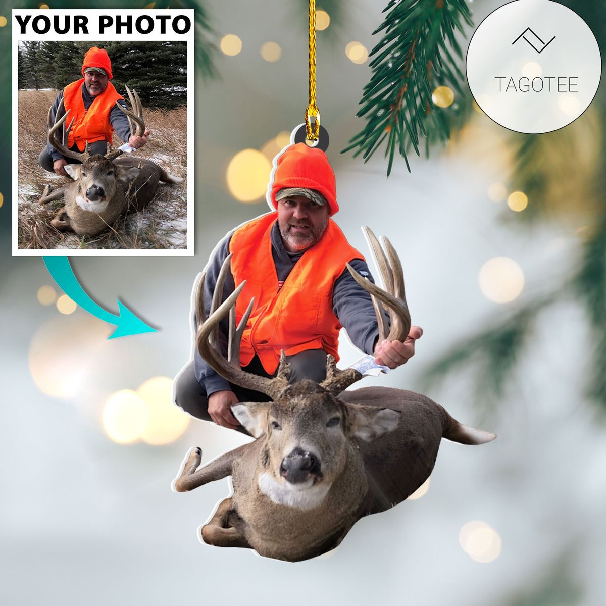 Personalized Your Photo Hunting Ornament