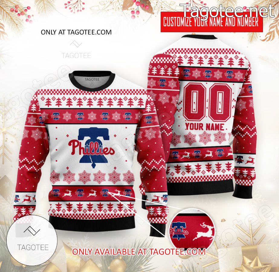 Philadelphia Phillies Baseball Custom Ugly Christmas Sweater