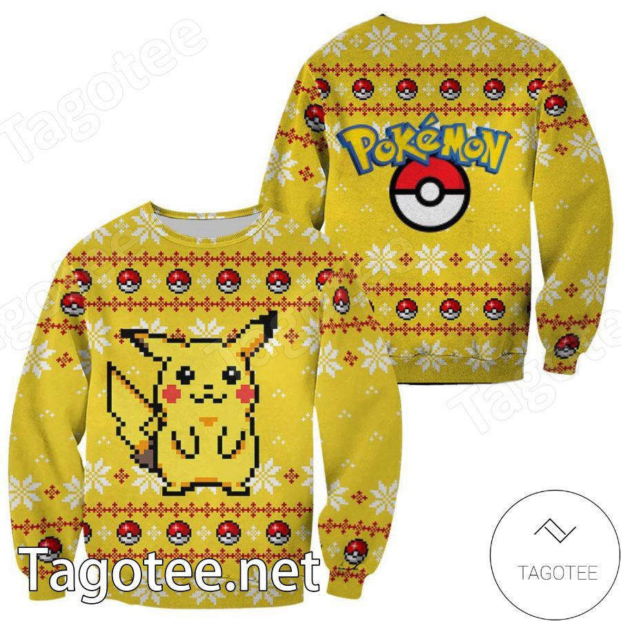 Pikachu Pokemon Logo Xmas Ugly Christmas Sweater
