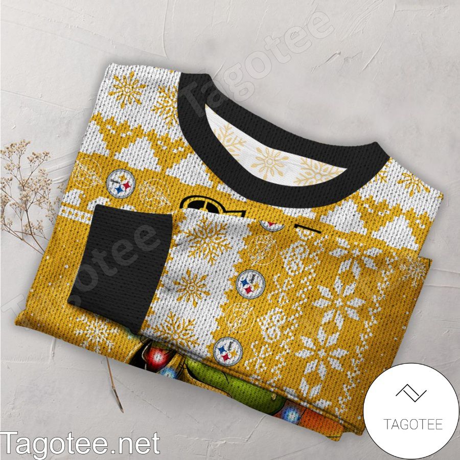 Pittsburgh Steelers Baby Yoda Star Wars NFL Ugly Christmas Sweater - Tagotee