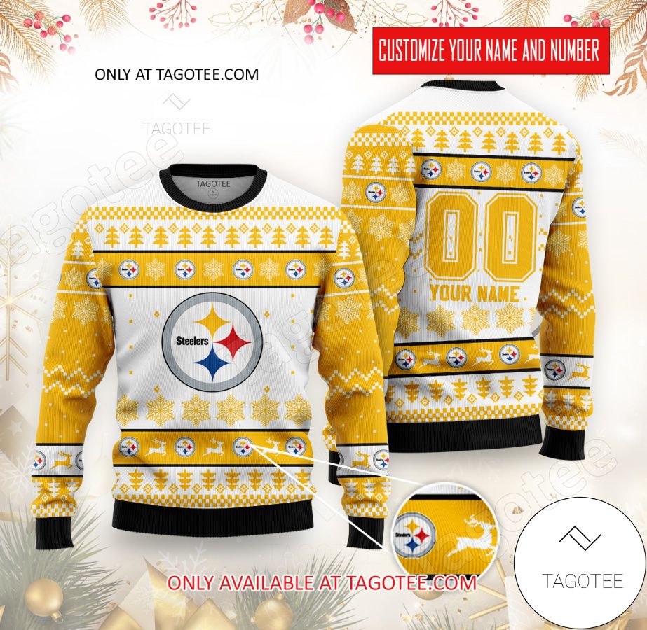 Pittsburgh Steelers Custom Ugly Christmas Sweater - EmonShop - Tagotee