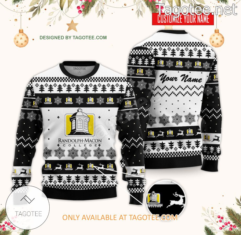 Randolph-Macon College Custom Ugly Christmas Sweater - BiShop