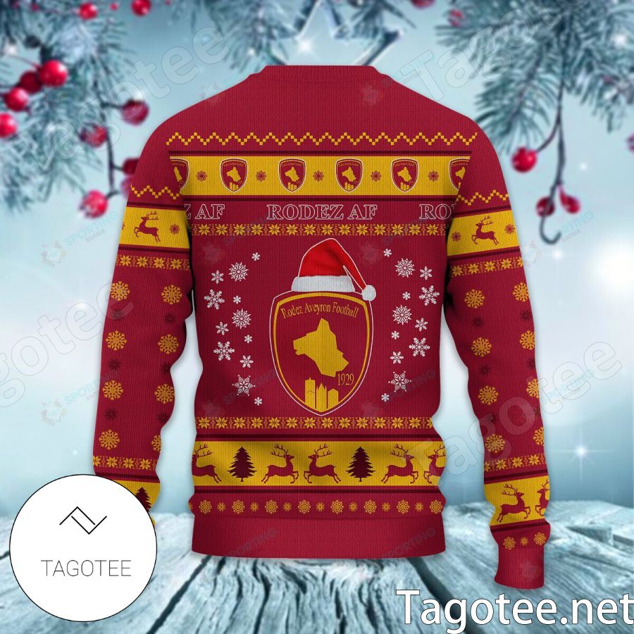 Rodez Aveyron Football Sport Ugly Christmas Sweater b