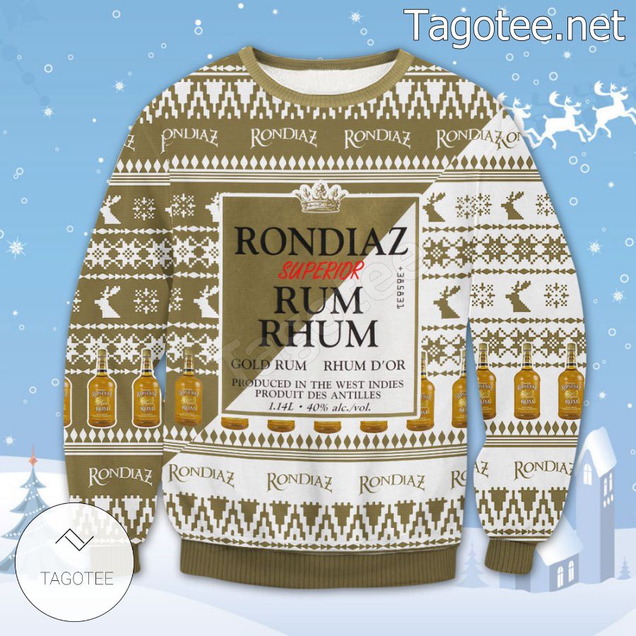 Rondiaz Superior Rum Rhum Logo Holiday Ugly Christmas Sweater