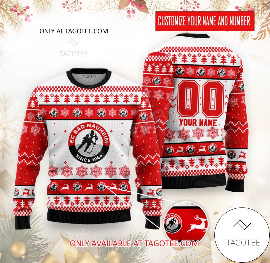 Rote-Teufel-Bad-Nauheim Hockey Custom Ugly Christmas Sweater - EmonShop