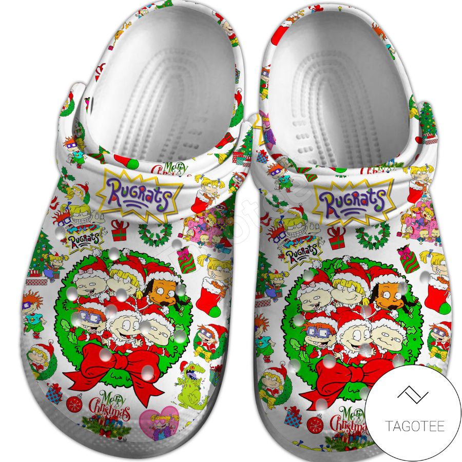 Rugrats Merry Christmas Crocs Clogs b