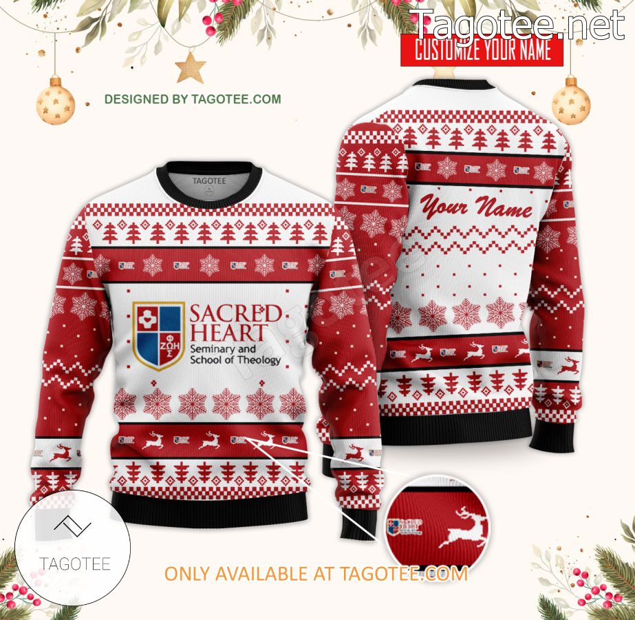 Sacred Heart Seminary and School of Theology Custom Ugly Christmas Sweater - BiShop