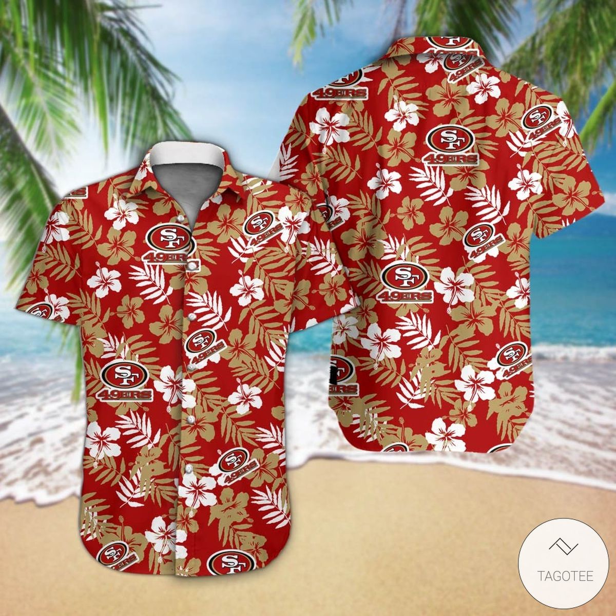 San Francisco 49ers Hawaiian Shirt Adult Kid