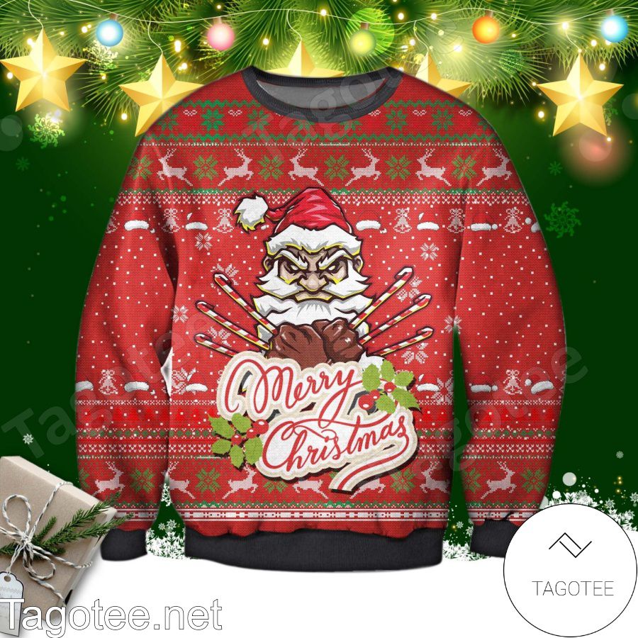 Santa Claus Merry Christmas Ugly Christmas Sweater