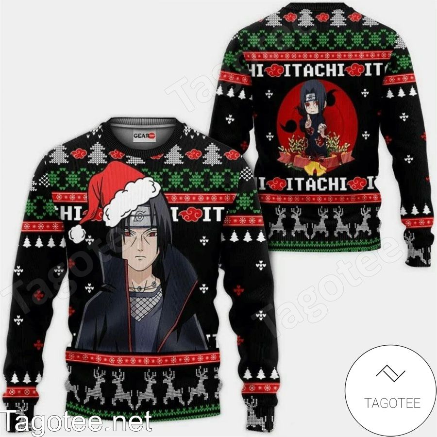 Santa Itachi Naruto Shippuden Manga Anime Xmas Ugly Christmas Sweater ...