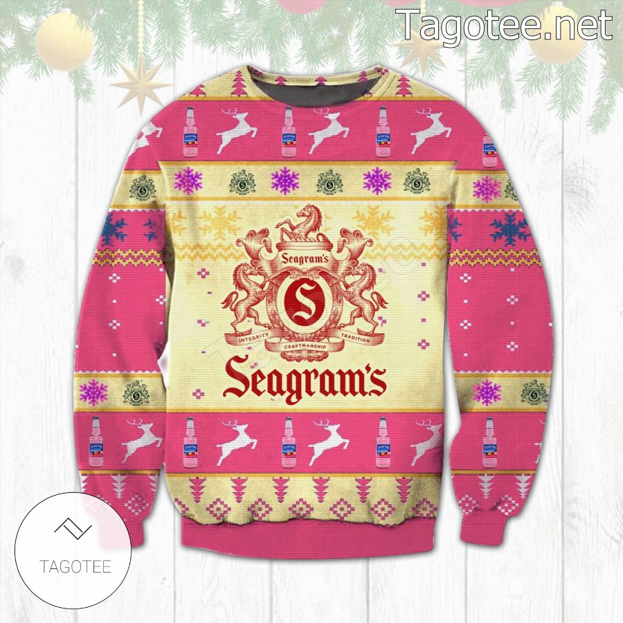 Seagram's Vodka Reindeer Holiday Ugly Christmas Sweater