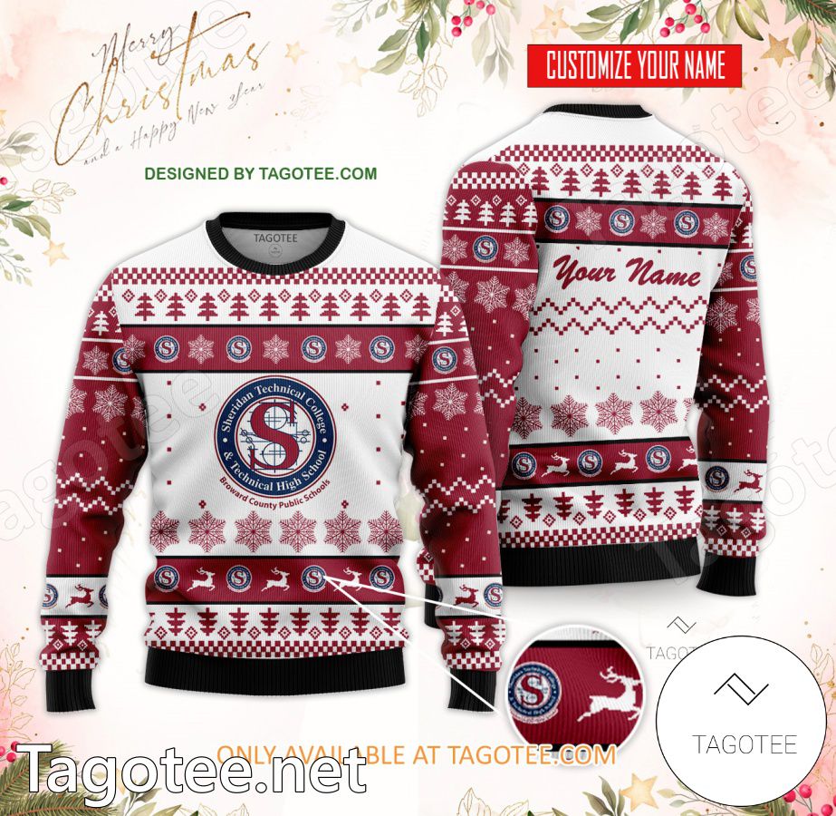 Sheridan Technical College Custom Ugly Christmas Sweater - EmonShop ...