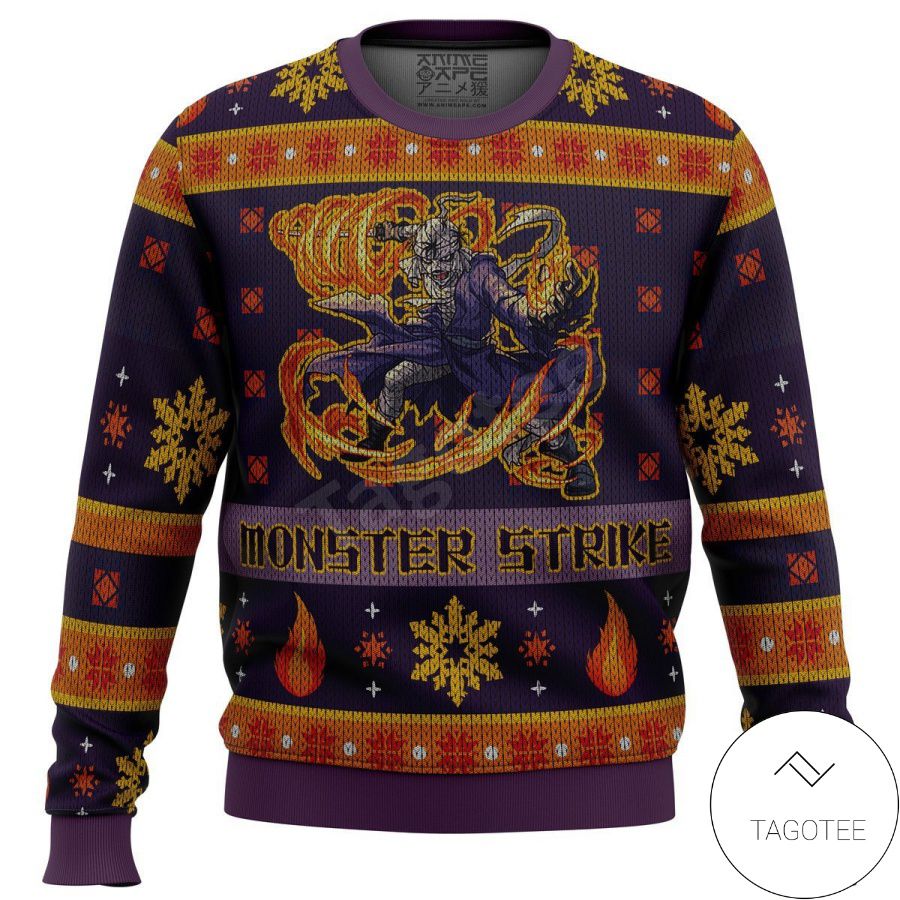 Shishio Makoto Monster Strike Samurai X Premium Manga Anime Xmas Ugly Christmas Sweater