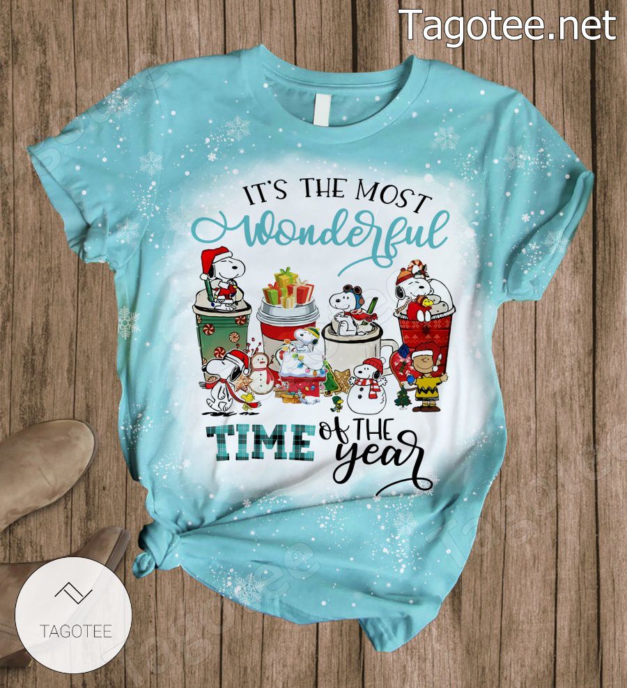 Snoopy It's The Most Wonderful Time Of The Year Pajamas Set b