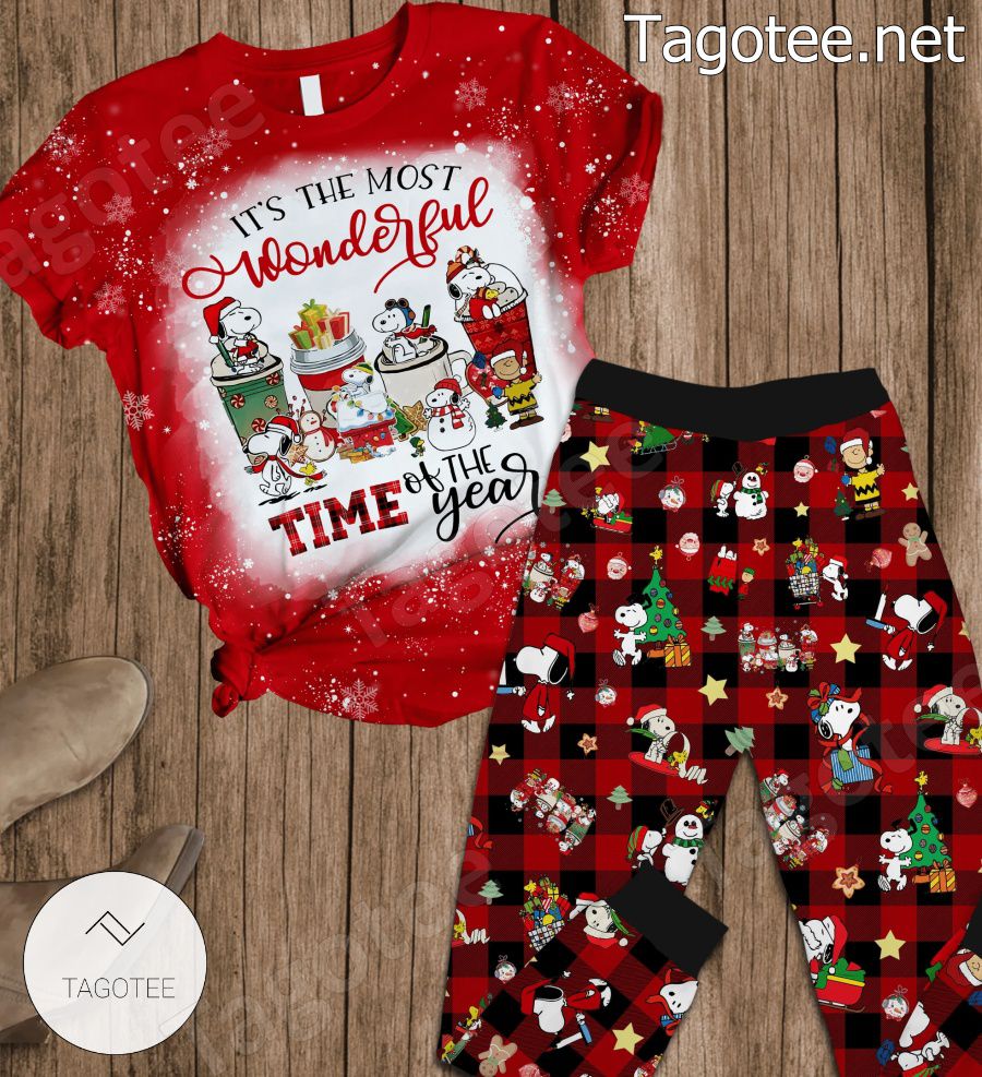 Snoopy It's The Most Wonderful Time Of The Year Pajamas Set