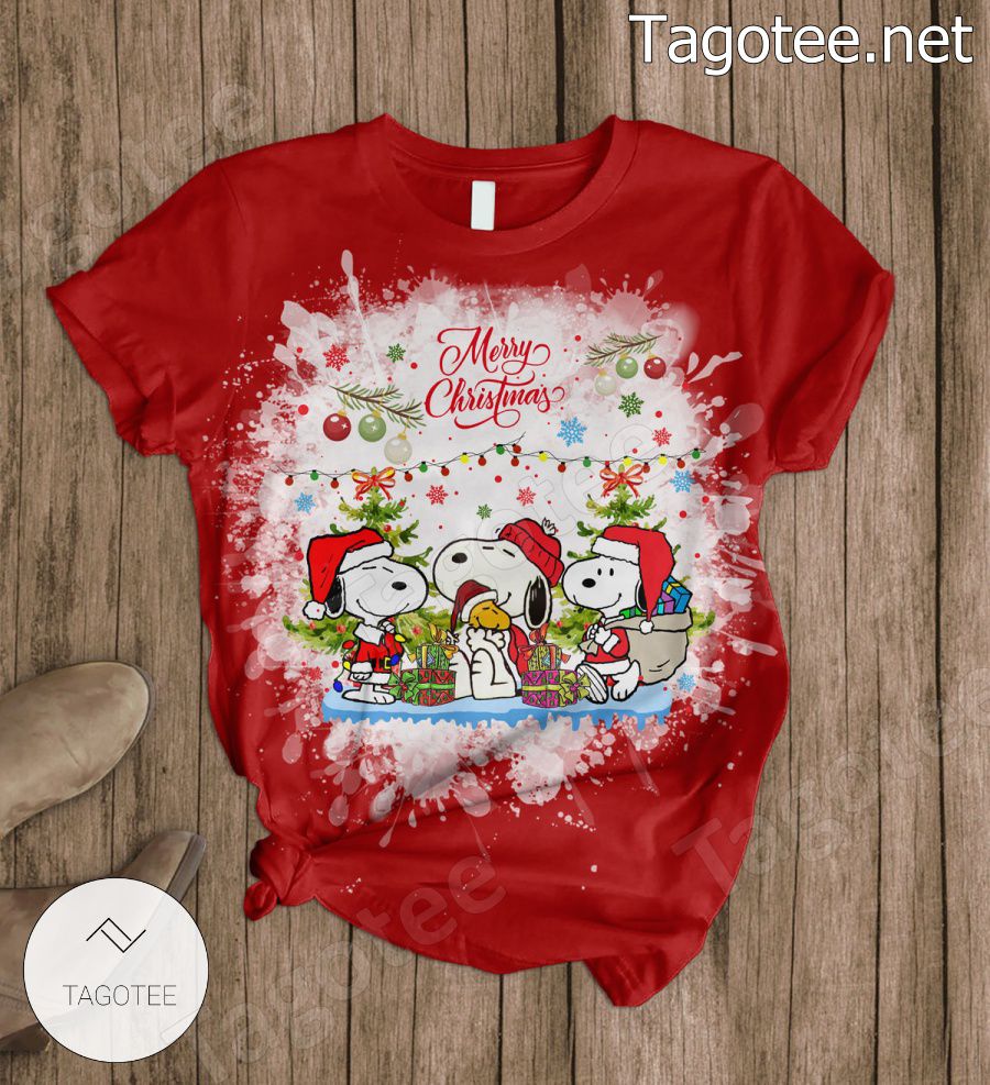 Snoopy Merry Christmas Pajamas Set b