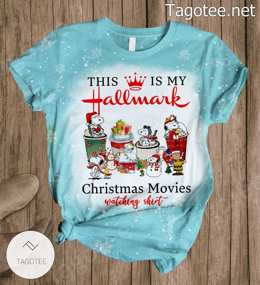 Snoopy This Is My Hallmark Christmas Movies Pajamas Set b