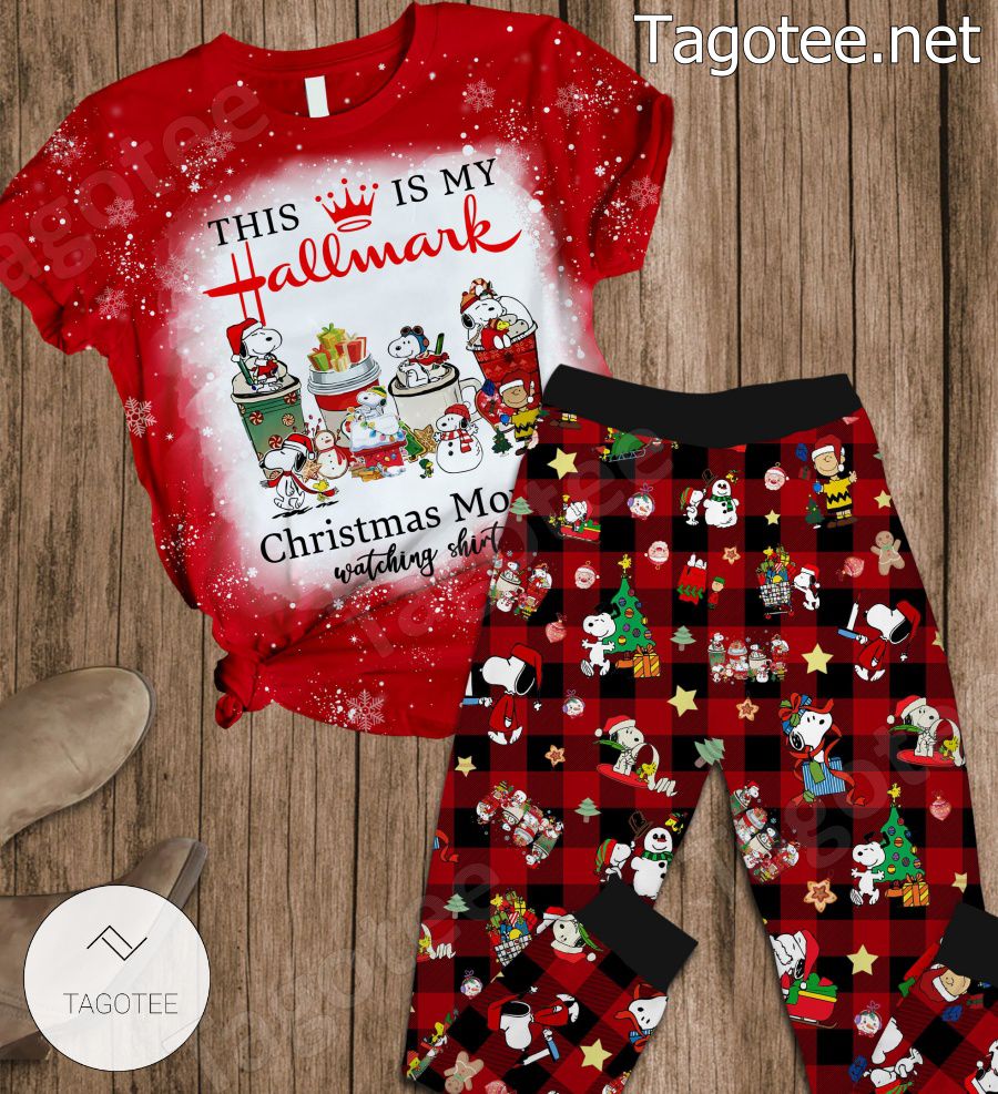 Snoopy This Is My Hallmark Christmas Movies Pajamas Set
