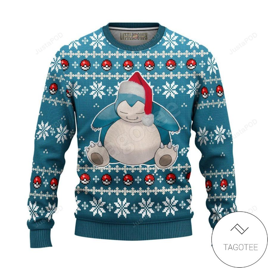 Snorlax Pokemon Manga Anime Xmas Ugly Christmas Sweater